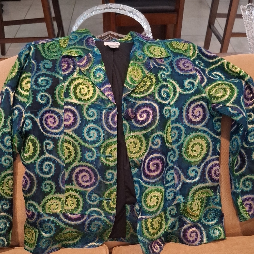 Chico's Multicolor Swirl Blazer